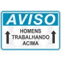 Homens trabalhando acima